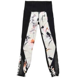 Athleta Black Blossom Intuition 7/8 Yoga Fitness Pants Leggings #866957 Size XS